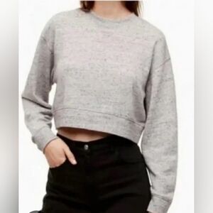 Wilfred Free- heathered Grey cropped Crewneck -Will measure like New